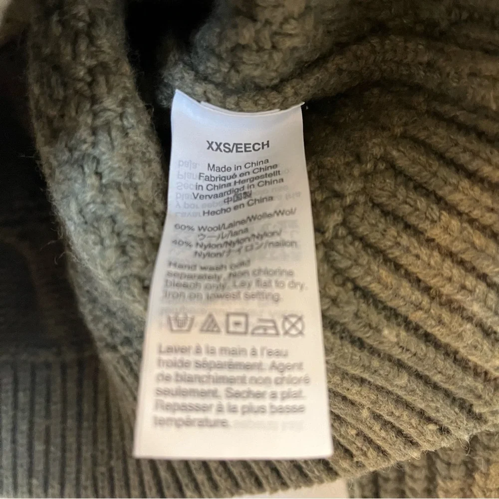 J.Crew Olive Cable Knit Sweater Sz XS